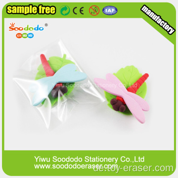 SOODODO Briefpapier Geschenke Set Cute Insekten Gummi Radiergummi